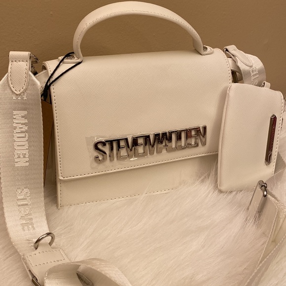 NWT Steve Madden BHAMA Crossbody - w/ Matching Wallet - White - Picture 4 of 15